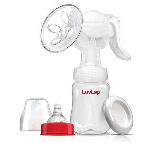 LuvLap Adore Manual Breast Pump, 2 Level Suction Adjustment, Soft