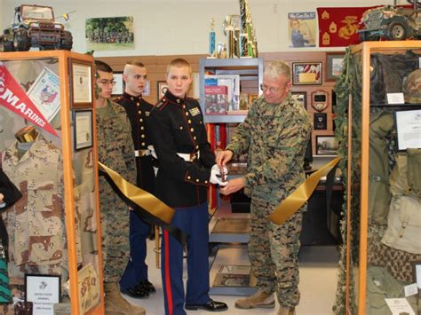 Jrotc Marines Cut Ribbon On Parkville High Museum Parkville Md Patch
