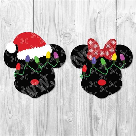 Christmas Mickey Svg Mickey With Santa Hat Svg Christmas Svg Mickey