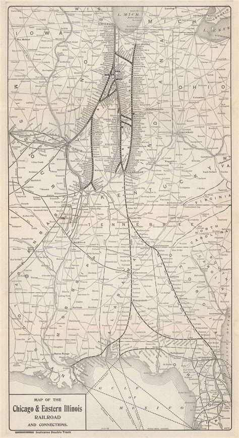 Map Of The Chicago And Eastern Illinois Railroad And Connections