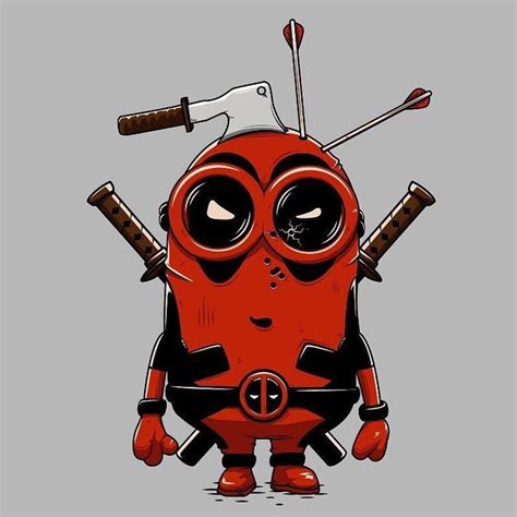 Minion With A Mouth Art By Theduc Despicableme Minion Deadpool