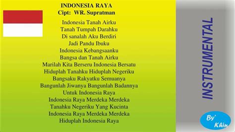 Indonesia Raya Instrumental Indonesian National Anthem Instrumental