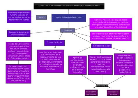 Tema Mapa conceptual La Educación Social como práctica como disciplina y como profesión