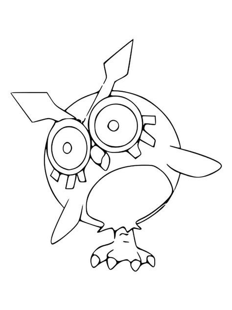 Pokemon Pikachu Hoothoot Evolutions Coloring Page Turkau The Best The