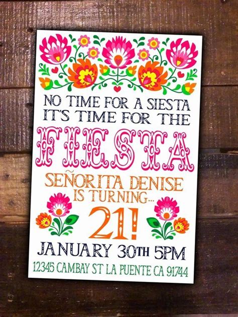 Mexican Party Invitations Free Template Fresh Fiesta Party Diy