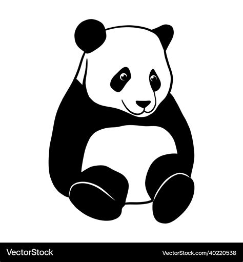 Sitting Panda Silhouette