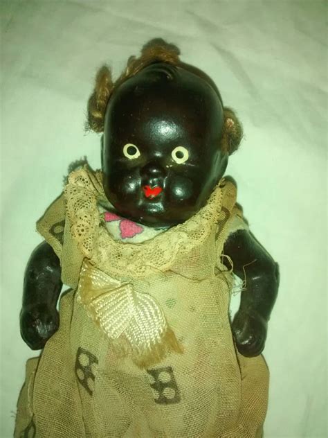 Antique Black Baby Porcelain Doll 1930 Etsy