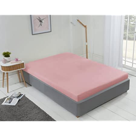 Brentfords Plain Dye Fitted Bed Sheet Non Iron Super Soft Easy Care Microfibre Blush Pink
