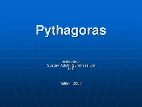 Ppt Pythagoras Powerpoint Presentation Free Download Id4170493
