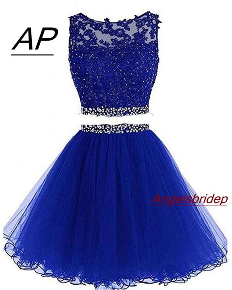 two pieces 1960s high neck homecoming dresses sexy hollow back beading tulle short cute 8th