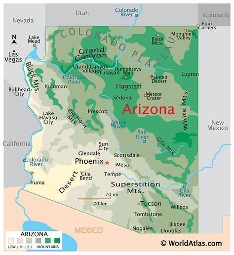 Arizona Maps Facts Weltatlas