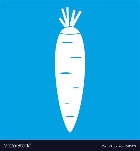 Carrot Icon White Royalty Free Vector Image Vectorstock