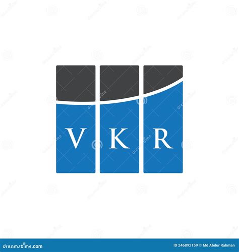 Vkr Letter Logo Design On White Background Vkr Creative Initials