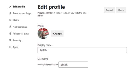 How To Change Your Pinterest Username Pinterest Tutorials