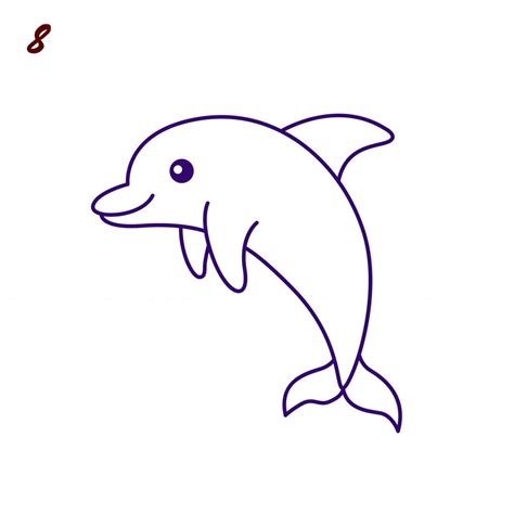 How To Draw A Dolphin Easy Aesthetic Drawing