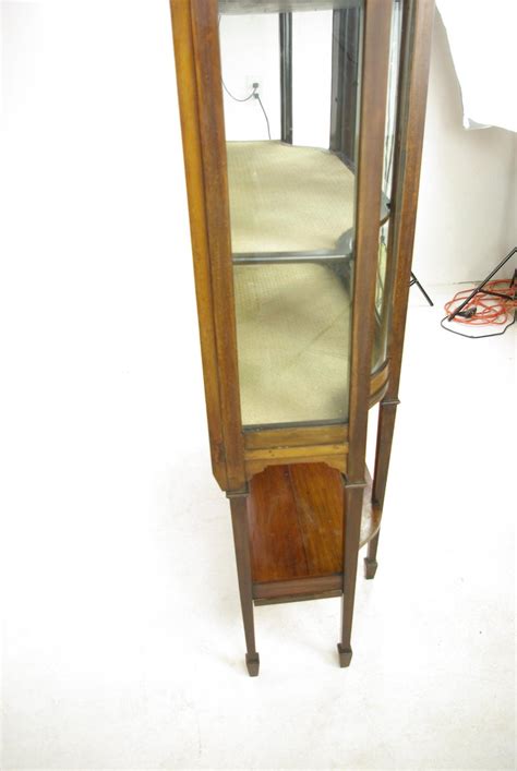 Shop with afterpay on eligible items. Antique Curio Cabinet, Display Cabinet, Walnut, Serpentine ...