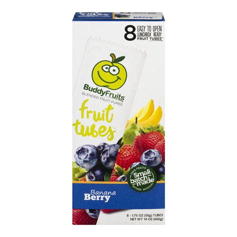 Buddy Fruits Buddy Fruit Tubes Banana Berry 8 Pack