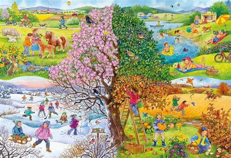 Ravensburger 4 Jahreszeiten 27 Teile Puzzle Otto Seasons Art Kindergarten Pictures