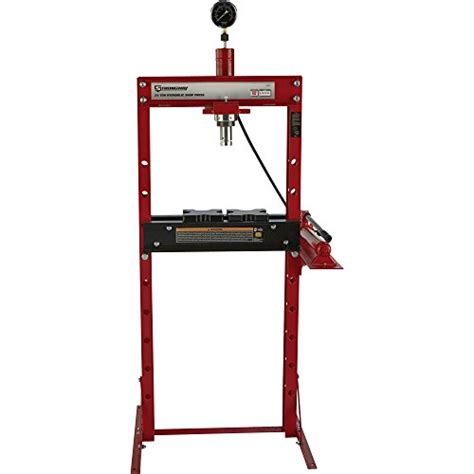 Strongway Hydraulic Shop Press With Gauge 20 Ton Capacity