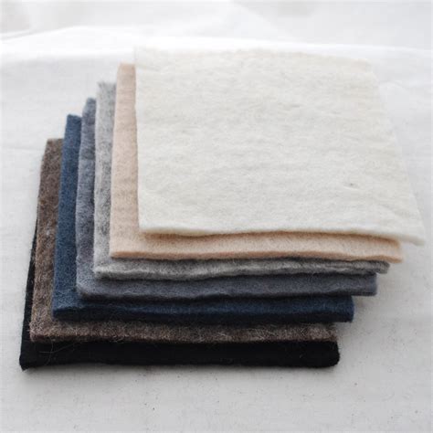Handmade 100 Wool Felt Sheets Approx 5mm Thick 6 Square Bundle
