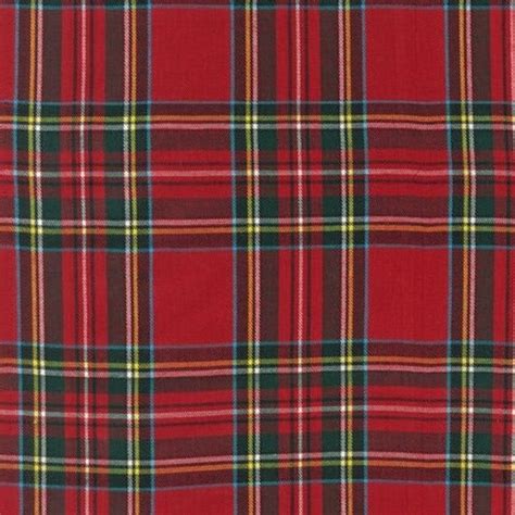 Red And Green Plaid Fabric By The Yard Robert Kaufman House Etsy