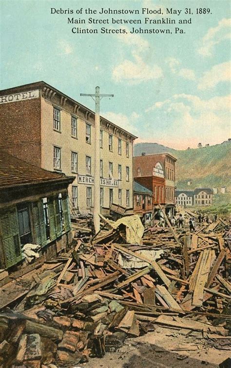 Debris Of The Johnstown Flood Of 1889 On Main Street Between Franklin