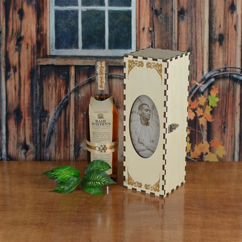 Personalized Single Bottle Wood Spirits T Box Or Liquor Caddy With
