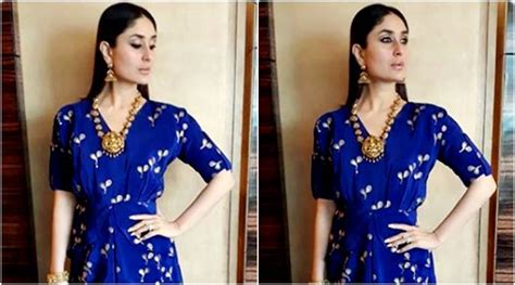 Kareena Kapoor Khans Blue Masaba Gupta Tunic And Skirt Gives Perfect
