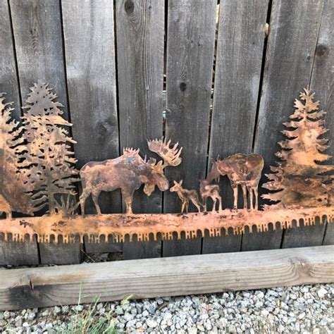Metal Moose Wall Art Decor Two Finishes Made In The Usa Etsy