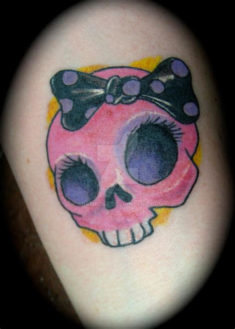 Skull tattoo designs are very common today and come in various designs. Girly skull tattoo by AdamRose on DeviantArt