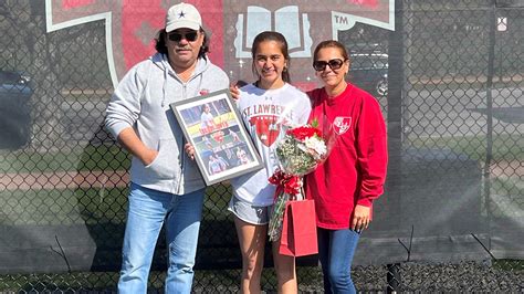 saints women s tennis honors javed on senior day fall 7 2 to ithaca st lawrence university
