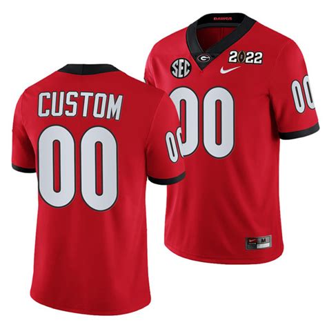 Mens Georgia Bulldogs Active Player Custom 2022 Patch Red College