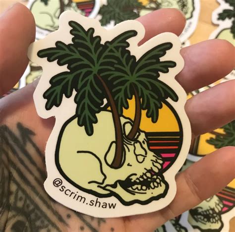 An Awesome Sticker By Scrimshaw End Of Summer 80s Vibes This Quality
