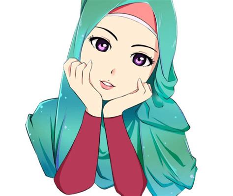 Gambar Ana Muslim Yang Paling Comel Colouring Mermaid Hijab Cartoon
