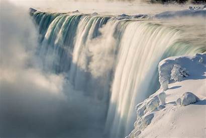 Niagara Falls Sunrise Winter Ny Lockport Usa