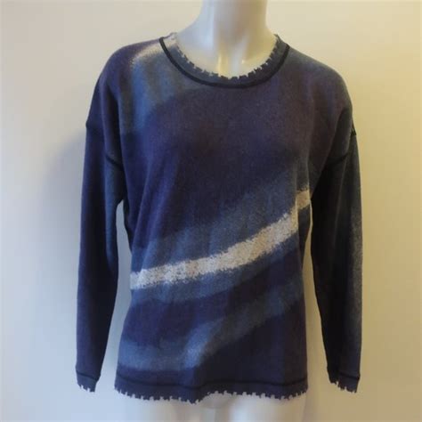 Lisa Todd Sweaters Lisa Todd Blue Ombre Wool Cashmere Blend Sweater