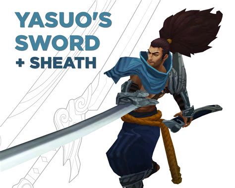 League Of Legends Yasuos Sword Sheath Patternline Etsy
