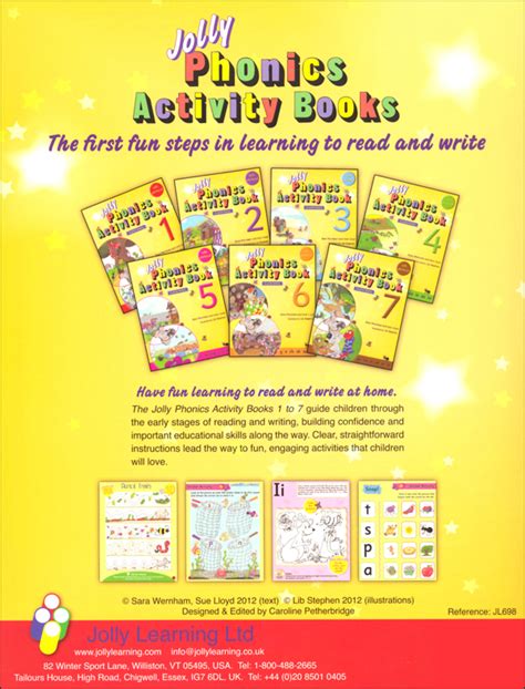 Jolly Phonics Activity Books Set Of Books 1 7 In Print Letters