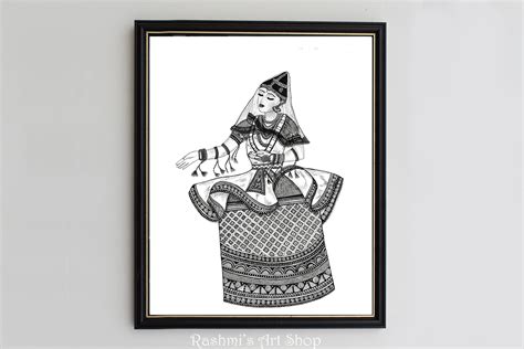 Manipuri Dancer Art Print Etsy Dancing Drawings Cool Art Drawings