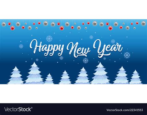 Happy New Year Template Royalty Free Vector Image