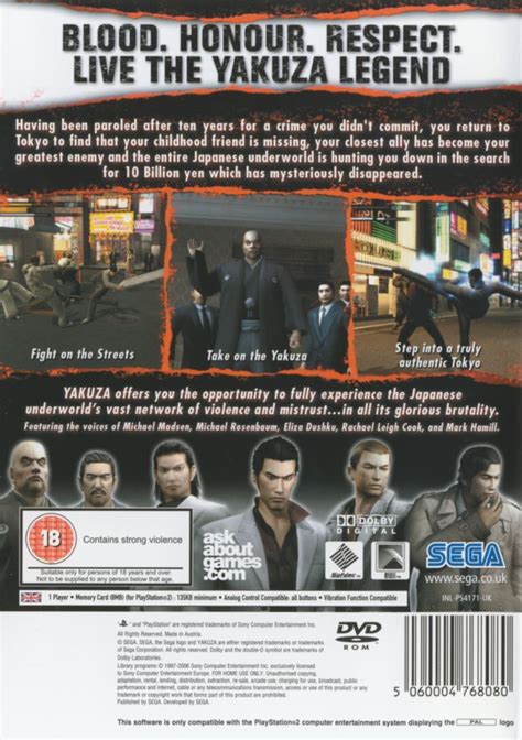 Yakuza 2005 Playstation 2 Box Cover Art Mobygames