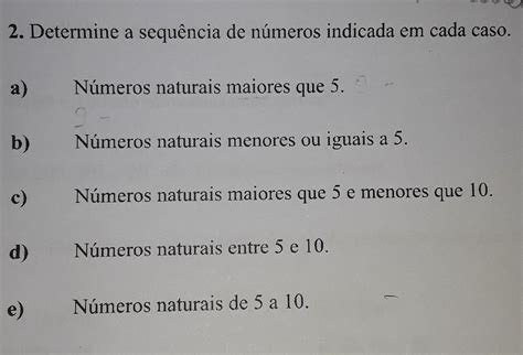 Numeros Naturais Maiores Que 5 E Menores Que 10