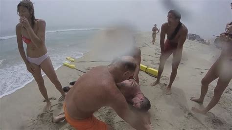 Watch Dangerous Riptide Sucking Young Woman And Father Under Water