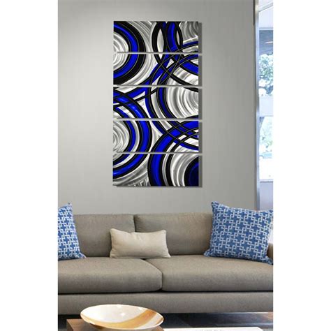 Blue and silver metal wall art. 15 The Best Blue and Silver Wall Art