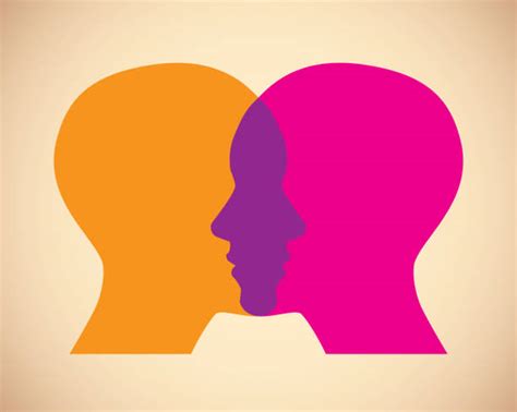 Best Two People Facing Each Other Cartoons Illustrations Royalty Free