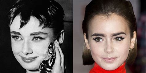 Celebrities And Their Vintage Doppelg Ngers Lily Collins Lily