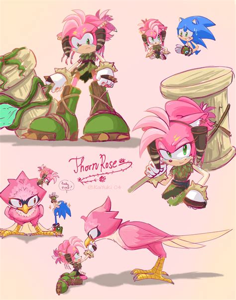 7360 Safe Artist Kaiyuki04 Amy Rose Sonic The Hedgehog Thorn