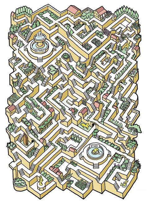 From Here To There Maze Drawing Maze Game Maze