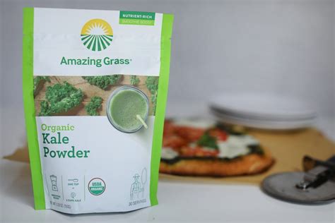 Amazing grass, organic protein & kale powder, plant based, smooth chocolate,555g. Kale-Powered Pesto Pizza | Kale powder, Amazing grass ...