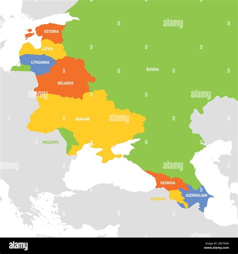 East Europe Region Map Of Countries In Eastern Europe Post Soviet And
